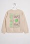 Stone Color Boys' Sweatshirt with Front and Back Digital Print Detail - 3