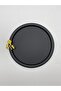 2'Li Butterfly Round Black Tea and Coffee Presentation Tray, Decorative Serving Tray 22cm Single - 3