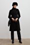 Cup Coated Belted Coat Black - 5