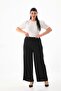 Black Large Size Lycra Sendy Fabric STRETCH COMFORTABLE FABRIC PANTS 3076 - 2