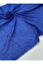 Women's Cobalt Blue Cotton Cotton Flared 100x100cm Plain Color Scarf - 3