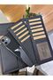Wallet with Phone Compartment and Card Holder, Multi-Compartment, Genuine Leather, Black Color 2027 - 4