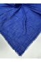 Women's Cobalt Blue Cotton Cotton Flared 100x100cm Plain Color Scarf - 2