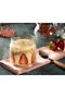 6-Piece Magnolia Glass Jar Magnolia Pudding Container with Metal Lid