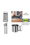 Grater, Stainless Steel, 12X10 cm Garlic Crusher Idealısk Flour Sieve