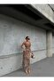 Leopard Patterned Strappy Chiffon Dress - 2