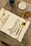 منديل تقديم من القطن 100% مطرز بالزهور البيضاء - 4 قطع - 3