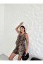 Leopard Patterned Vest Women's Shorts Set - 60297 - 7