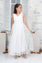 Girl's Taffeta Fabric Sequin Pallet Embroidered Evening Dress Night Graduation Dress - 4