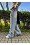 Y2K Stars Patch Detail Blue Snow Washed Trousers Day Light Star Detail Baggy Panth - 8