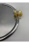 2-Piece Butterfly Round Silver Tea and Coffee Presentation Tray, Decorative Serving Tray 22cm for One Person - 6