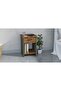 Modern Nightstand - Dark Oak/Grey, Open Shelves, Drawer Storage, Easy Assembly - 2