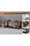 Modern Coffee Table with 2-Tier Storage, Truffle Davos Oak - Durable & Space-Saving - 2
