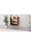 Dark Oak Nightstand - 3 Open Shelves, Easy Assembly, Lightweight, Versatile for Any Room - 4