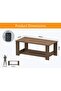 Modern 2-Tier Coffee Table w/ USB Port - Truffle Davos Oak, for Living, Study & Office - 5