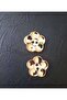 Flower Button Yellow Metallized 2.5 cm 1 Pack 10 Pieces - 3