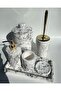 Black and White Patterned Bathroom Set - 2
