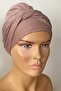 Ready Turban Bonnet Twist Banded Combed Cotton Bonnet Milk Coffee Twist Women's Hijab Bonnet Twisted External Bonnet - 4