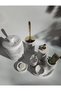 Marble Look Bathroom Set Trash Can, Toilet Brush, Tray, Soap Dish, Cotton Holder, Faucet Holder - 3
