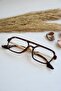 Olivia Unisex Women Men Rectangle Leopard Transparent Optical Glass Change Optical Frame Eyeglasses - 5