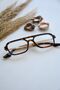 Olivia Unisex Women Men Rectangle Leopard Transparent Optical Glass Change Optical Frame Eyeglasses - 4