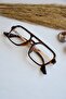 Olivia Unisex Women Men Rectangle Leopard Transparent Optical Glass Change Optical Frame Eyeglasses - 6