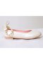 Girl's Ballerinas with Pearls on the Ankle - 4