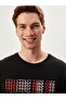 Men's Black Written Short Sleeve Crew Neck T-Shirt 012218414561430000 - 4
