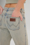 Regular Fit Regular Cut High Waist Straight Leg 100% Cotton Wild West Stone Color Jean Jeans - 5