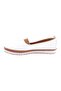 803-D-22Y Women's Flat Comfort Shoes Genuine Leather White - 3