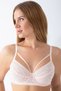 Women's Salmon Plus Size Cross Band Detailed Lace Underwire Bra 4700014-Tracy