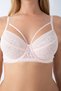 Women's Salmon Plus Size Cross Band Detailed Lace Underwire Bra 4700014-Tracy - 3