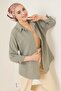 103901 Oversize Basic Hijab Shirt - Khaki