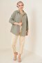 103901 Oversize Basic Hijab Shirt - Khaki - 2