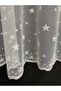 Children's Room Tulle Curtain Star Pattern White Curtain, 1/3 Dense Pleated Sewing - 3