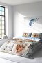 Double Size (with Elastic Sheets) Cotton Satin Duvet Cover Set La Mer - 2