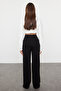 Siyah Ince Ekstra Yüksek Bel Wide Leg/Geniş Kesim Pantolon TWOAW25PL00026 - 7