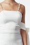 White Sleeve Detailed Satin Woven Evening Dress Night Graduation Dress Tprss24El00290 - 4