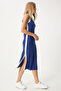 Women's Navy Blue Contrast Stripe Detail Strap Saran Knitted Dress Hw00013 - 2