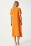 OrAnge A-line Summer Women's Combed Cotton Dress - UB00060 - 6