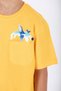 Crew Neck Short Sleeve Honey Printed Dark Yellow Color Boy's T-shirt - 5