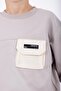 Crew Neck Long Sleeve Pocket Detailed Sweat Stone Color Boy's Sweatshirt - 5