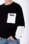 Crew Neck Long Sleeve Pocket Detailed Sweat Black Color Boy's Sweatshirt - 5