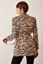 Buttoned Belted Blazer Jacket - 6
