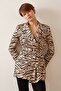 Buttoned Belted Blazer Jacket