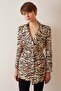 Buttoned Belted Blazer Jacket - 5