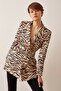 Buttoned Belted Blazer Jacket - 2