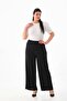 Black Large Size Lycra Sendy Fabric STRETCH COMFORTABLE FABRIC PANTS 3076