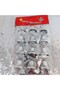 Christmas 12-Piece Bow-Silver Pine Tree Decoration Bell - 2