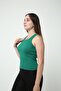Grass Green Corded Halter Collar Women's Tank Top - Daily Use, Comfortable and Stylish - 5